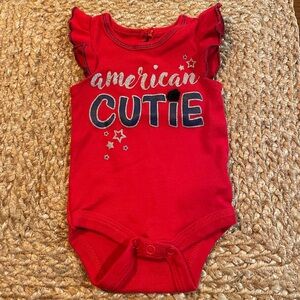 NB American Cutie short sleeve onesie